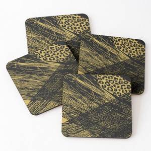 Hot Selling 2024 Item 535 Mango <b>Wood</b>/Acacia <b>Wood</b> Over Printed Tea Serving Coasters 4 Pieces Set Home and Kitchen - Product Image 5