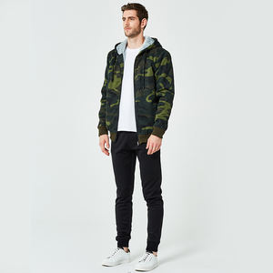 OEM logotipo personalizado camuflaje sudaderas con capucha al por mayor 100% algodón/poliéster nuevo diseño personalizado sublimación casual zip up hombres camuflaje sudaderas con capucha - Product Image 4