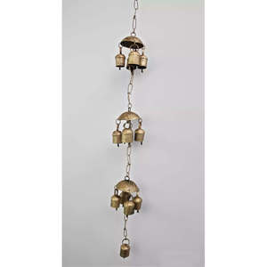 Large Iron Wind <b>Chime</b> 13 <b>Bells</b> Recycled Metal Patio Hanging Decor Handmade Boho Vintage Rustic for Outdoor Wedding Pet-Friendly - Product Image 6