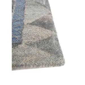 Tapis Manchaha bleu noué à la main en laine et soie de bambou, épaisseur 10 mm, motif géométrique abstrait pour la maison, couloir, modèle rectangulaire - Les-1756 - Product Image 4
