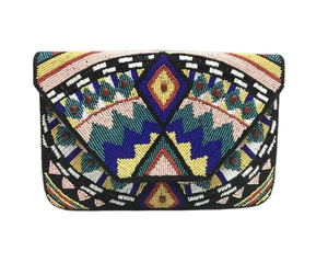 Bolso de hombro bordado con diseño de flores y pájaros con cuentas hecho a mano elegante acabado de lujo de MD HANDICRAFTS - Product Image 3