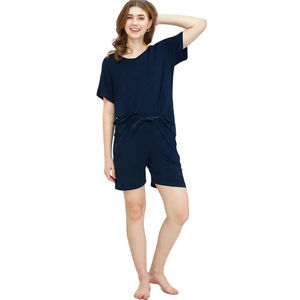 Nuevo diseño de tendencia, conjunto doble para mujer, cómodo, hecho a medida, 100% poliéster, manga corta, cuello redondo, conjunto doble para mujer para uso informal - Product Image 4