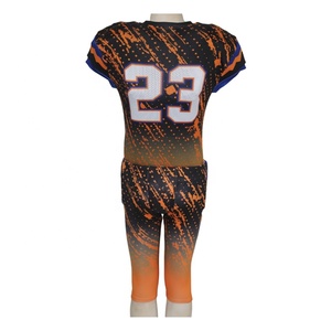 Ensemble de maillots de football américain sur mesure pour hommes adultes, manches courtes, uniformes imprimés, couleur personnalisée, confortables - Product Image 4