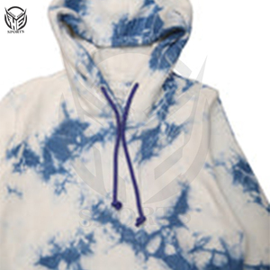 Venta al por mayor precio barato logotipo personalizado pulóver tie Dye sudaderas con capucha para hombres 100% algodón-polar dos tonos Sudadera con capucha. - Product Image 3