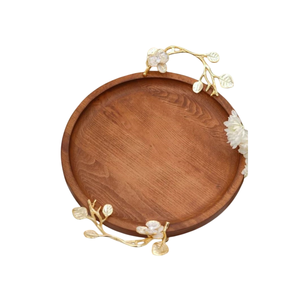 Bandeja de madera grande más vendida, mango de rama de olivo, artículos de comedor sólidos, bandeja para servir comida, ensaladera personalizable, catering - Product Image 6