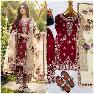 Traje Vintage de Otoño TOP PLAZZO, Seda GMY Pura, Decoración de Lentejuelas Bordadas, Silueta Holgada, Cintura Natural, Largo hasta la Rodilla, Cuello Redondo - Product Image 6