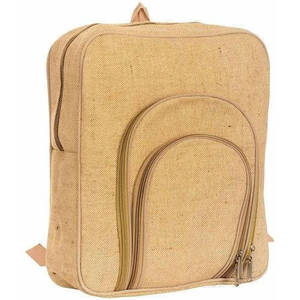 100% Biodegradable <b>Jute</b> <b>Fiber</b> Lovely School Bag With Multiple Pockets and Separate Water Bottle Compartment for Boys and Girls - Product Image 1