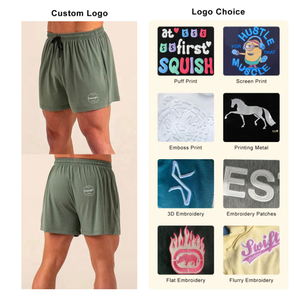 Vente en gros Short de sport de plein air décontracté en jersey Short de survêtement en tissu polyester pour homme Cordon de serrage en molleton de coton personnalisé pour homme - Product Image 2