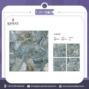 Les carrelages entièrement vitrifiés brillants élevés de salon 60x60 noircissent le carrelage de sol vitré de porcelaine - Product Image 4