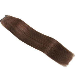 Extensiones de Cabello Tejidas 100% Cabello Humano Remy de 8-30 Pulgadas Color Castaño # 4 Estilos de Cabello Liso, Rizado Tipo Huevo y Rizado Birmano - Product Image 1