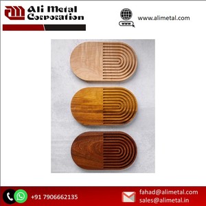 Bandeja de servicio de madera de diseño moderno personalizada, juego de tazas y cuencos de té para bodas y otras ocasiones - Product Image 3