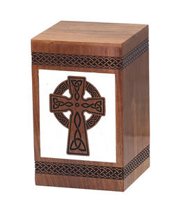 Venta caliente estilo americano hecho a mano de madera urnas de cremación moderno funerario urnas decorativas para hombre mujer a bajo precio - Product Image 4