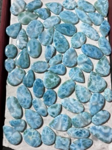Prix de gros Larimar naturel lisse mélange forme Cabochons, Larimar Lot de pierres précieuses en vrac perles faites à la main pour la fabrication de bijoux, - Product Image 4