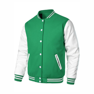 Custom logo Blank Varsity <b>Jacket</b> Wool Letterman Leather Pocket Baseball Varsity Plain Bomber <b>Jacket</b> for <b>Men</b> - Product Image 1