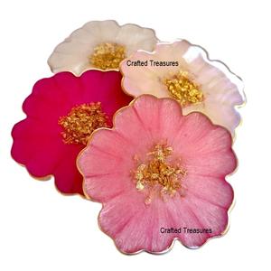 Dessous de verre époxy en résine pour ange au design unique Ensemble de sous-verres à thé pour la décoration intérieure pour les cadeaux - Product Image 6