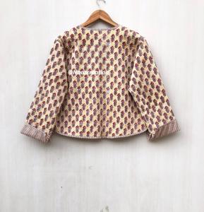 Chaquetas Acolchadas Florales Hechas a Mano, Chaqueta de Algodón con Estampado Floral Estilo Bohemio para Otoño e Invierno, Ropa de Calle, Chaqueta Reversible Acolchada Estilo Boho - Product Image 5