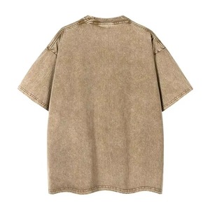 Camisetas de Manga Corta para Hombre, 100% Algodón, Lavado Ácido, Estilo Holgado, Estampado de Letras, Tallas Grandes, Personalizadas, al por Mayor - Product Image 3