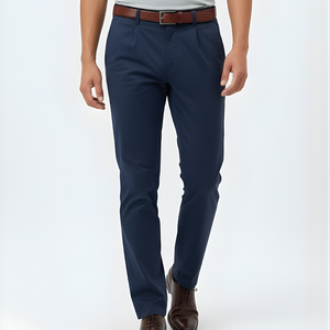 ผ้าฝ้าย 97% สแปนเด็กซ์ 3% สีกรมท่า สำหรับกางเกงลำลอง น้ำหนัก 265 GSM - Product Image 1