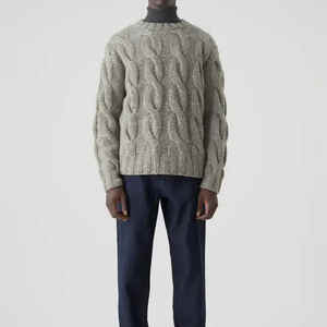 Oem Custom Logo Mens Sweater Skull Jacquard Long Sleeve Knitted Cardigan Cotton Zipper Knit Sweater - Product Image 2