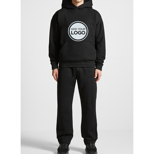 Logo personnalisé hiver polaire hommes survêtement hommes survêtements 2 pièces à la mode rue lâche Hip Hop personnalisé polaire hommes - Product Image 5