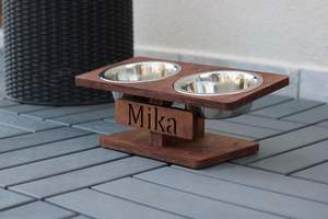 Support d'alimentation pour animaux de compagnie en bois écologique |   Qualité artisanale haut de gamme |   Prix d'usine - Product Image 2