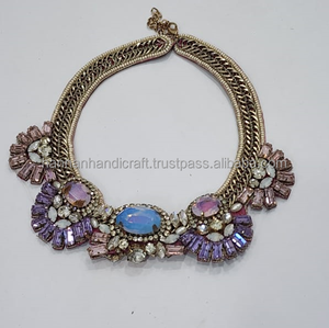 Collier en perles de résine orange de qualité supérieure, provenant d'Inde, collier en acrylique ovale épais, bijoux de mode, collier en pierre synthétique pour femmes - Product Image 5