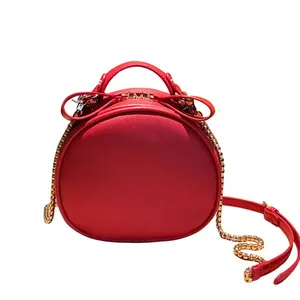 2023 Première Classe Petit Chic Sac A Main Femm Pour Femme Dames Rond Couleurs Rouge En Cuir Bordeaux Rond Rouge Dame Femmes Sacs À Main