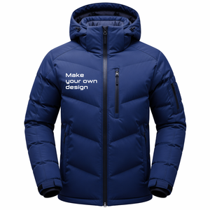 Winter puffer <b>jacket</b> men Stand collar windproof coat <b>Thick</b> polyester wadding <b>jacket</b> Casual zipper <b>jacket</b> men - Product Image 3