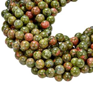 Collar de cuentas de unakita de alta calidad, piedra preciosa suave, cristal curativo, piedra natural suelta, cuentas curativas, hebra, mayorista - Product Image 3