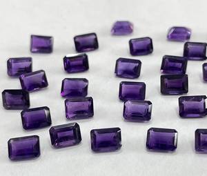 Amatista Púrpura Natural, Corte Octogonal, 4x6mm, Facetada - Amatista Suelta de Primera Calidad - Product Image 1