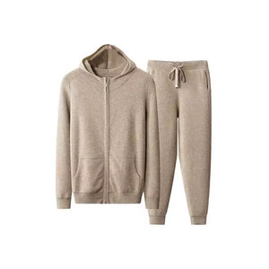 ชุดวอร์มสองชิ้นสำหรับผู้ชายชุดวอร์มเล่นฟิตเนสชุดออกกำลังกายขนแกะคุณภาพดี - Product Image 1