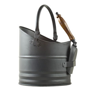 Elegant Design Metal Coal Bucket Best Quality Eco-Friendly Outdoor Garden Fireside Use Customizable Coal Ash Bucket Pewter - Product Image 1