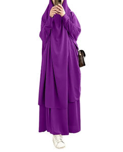 Prix de gros Abaya grande taille de haute qualité pour femmes Couleur unie Nouveau design Vêtements islamiques Service OEM - Product Image 5