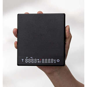 Mini Báscula Digital Ultra Delgada para Café, Balanza de Cocina USB con Temporizador, Negra y Blanca - Product Image 4