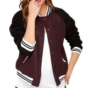 Fournisseurs de vêtements OEM, veste bomber en coton uni pour femmes, veste bomber tendance pour femmes, prix abordable - Product Image 3