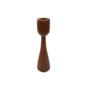 Bougeoir conique en bois marron fini pour la maison mariage noël éclairage de table décor fait à la main en vrac meilleure vente - Product Image 4