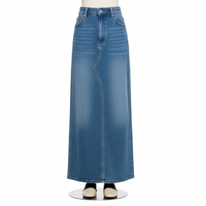 กระโปรงผ้ายีนส์ระบายอากาศได้ดีทรงหลวมสำหรับผู้หญิงผ้าฝ้ายนุ่มสบายสวมใส่ในชีวิตประจำวันแฟชั่นสไตล์ลำลองชุดฤดูร้อน - Product Image 4