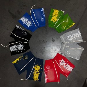 Shorts Homme Personnalisés Unis Imprimés Effet Gonflé Streetwear 100% Coton Haute Qualité Bords Coupés Délavés à l'Acide Strass Écologiques - Product Image 6