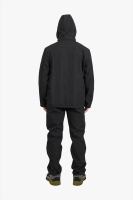 Veste softshell matelassée longue et fine pour homme, résistante au vent, imperméable, respirante, flexible, en PU, pour toutes les saisons, décontractée, hiver, à capuche