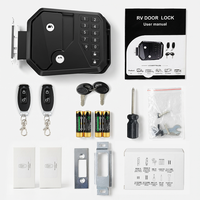 Cerradura de Puerta para RV, Totalmente Metálica, con Entrada sin Llave a través de la Aplicación TuYa, Kit de Reemplazo, Impermeable IP65, con Huella Dactilar, Contraseña y Control Remoto