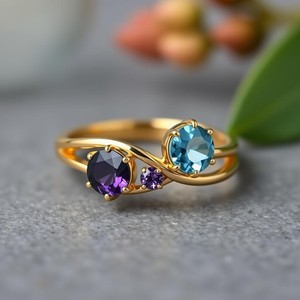 Bijoux en argent sterling 925 au design unique Bague en pierre de zircon plaqué rhodium pour femme - Product Image 4