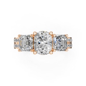 แหวนเพชรประกายแบบคลาสสิก AIENR-010สำหรับผู้หญิงสำหรับการมีส่วนร่วมในทองคำขาวหรือทองคำขาวและสีขาวทองและสีโรสโกลด์ - Product Image 3