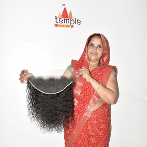 Vietnamese 100% Unprocessed 13*<b>6</b> HD Frontal Temple for Women Natural Black <b>Color</b> Processing None Wave Human <b>hair</b> Extensions - Product Image 3