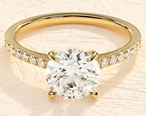 Anillo de Diamante Moissanite de Forma Redonda, Regalo para Fiesta/Compromiso y Otros - Product Image 2