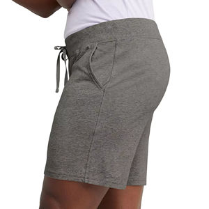 OEM/ODM <b>shorts</b> for women 100% Cotton jersey <b>short</b> haither grey colour <b>slim</b> fit High Quality breathable streatwear women's <b>shorts</b> - Product Image 6