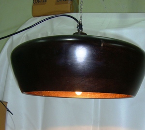 Lámparas industriales colgantes de madera con certificación Premium con acabado dorado y plateado Material de vidrio Bombilla Fuente de luz Aplicación de hotel - Product Image 3