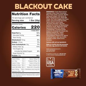 Barras de Proteína Pure Protein AMMMAZE Blackout Cake (12 unidades) - Product Image 5