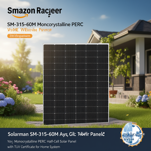 Panel Solar Monocristalino PERC de Media Celda Solarman SM-315-60M con Certificado TUV para Sistemas Domésticos - Product Image 3