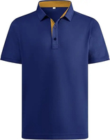 Chemises polo personnalisées pour hommes Chemise de golf pour hommes Chemises de golf respirantes à manches courtes de couleur unie