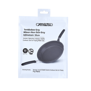 Tempra Mineral Grey Non-Stick Aluminum <b>Pan</b> 20cm Diameter Induction Cooker Suitable Ceramic Cookware Set for Frying Wok Use - Product Image 3